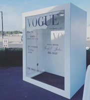 Décoration de fête vogue photomaton accessoires toile de fond boîte photomaton PVC fournitures de mariage vogue magazine boîte photomaton