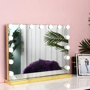 Original Manufacturer New Desktop Frameless Hollywood Vanity Barber Shop Mirror Lighted Salon