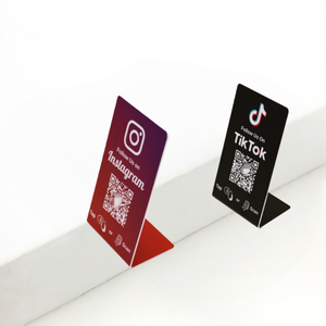 Expositor de Código QR Personalizado, Letrero con Código QR, <span class=keywords><strong>Chip</strong></span> <span class=keywords><strong>NFC</strong></span>, Tarjeta de Acceso Sin Contacto, Reseña de Google, Expositor Táctil - Product Image 4