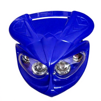 Accessoires pour moto tout-terrain 110-125, petit, moyen, grand, course, Apollo, quatre yeux, visage fantôme, support d'anneau avant, quatre lentilles, Chine