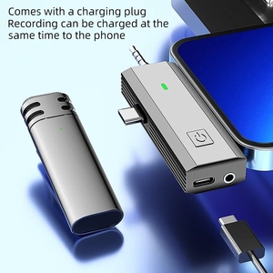 جديد رائج لمجموعة تسجيل الدخول المباشر معدات بودكاست لتيكتوك 3 في 1 ميكروفون لاسلكي محمول لافاليير - Product Image 2