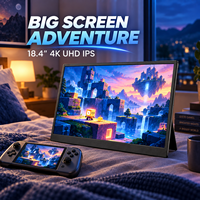 Écran portable 4K UHD IPS de 18,4 pouces pour jeux portables, moniteur de jeu
