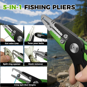 Pince <span class=keywords><strong>de</strong></span> pêche légère <span class=keywords><strong>de</strong></span> 18,5 cm à bec courbé, anti-rouille, qualité marine, pour la pêche en haute <span class=keywords><strong>mer</strong></span> depuis un bateau - Product Image 2