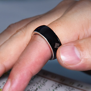 Bague électronique musulmane en acier inoxydable avec étanchéité IP68, rappel de prière et de rappel d'appel, contrôle par application, 5 alertes quotidiennes - Product Image 5