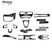 Finitions intérieures en fibre de carbone véritable pour Mustang S650 GT Eco Dark Horse 2024+ Pièces complémentaires non en PVC ou ABS avec motif en fibre de carbone
