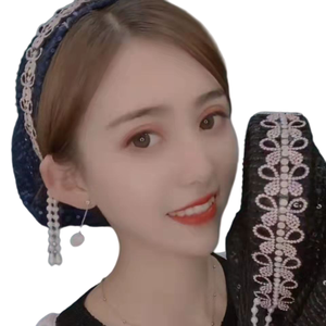 Muqian ผ้าใยไผ่แบบพับเก็บได้สำหรับฤดูใบไม้ผลิฤดูร้อนมีพู่ห้อยประดับศีรษะหมวกแบบผสมผสานกิ๊บติดผมสไตล์ฮุย - Product Image 1