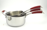 Ensemble de 8 casseroles en acier inoxydable, antiadhésives