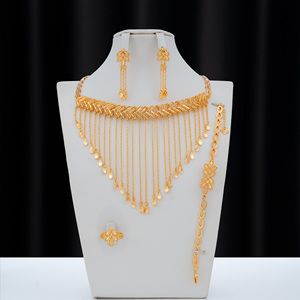 Dongli tinh tế đồ trang sức bằng đồng đặt gió Arabian lấy cảm hứng từ lá tua với Champagne mạ vàng thời trang và thanh lịch - Product Image 2