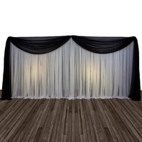 Rideaux de Toile de Fond 2 Panneaux de Haute Qualité pour Décoration de Mandap Kits Pipe & Drape pour Mariages et Événements