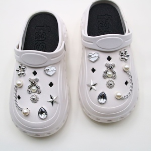 Plata Diamante Flor Verano Playa Sandalias Accesorios Estrella Diseño Zueco Mujer Zapatos Accesorios - Product Image 5