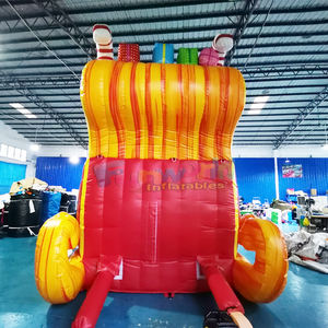 <b>Santa</b> <b>Sleigh</b> Inflatable Bounce House and Slide Combo Christmas Jumping Bouncy Castle For Outdoor Party - Product Image 4