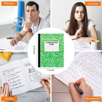 Bloc-notes universitaire avec reliure thermique, couverture rigide, 100 pages/Couverture en papier personnalisée pour fournitures scolaires et prise de notes