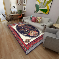 Tapis de salon et chambre à coucher en velours cristal, style pastoral, à poils ras, forme rectangulaire, en polyester, modèles personnalisables