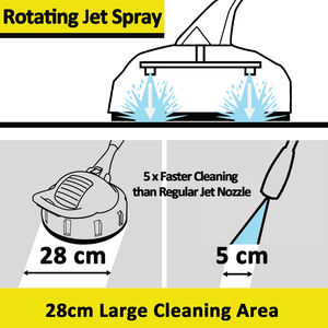 <span class=keywords><strong>Nettoyeur</strong></span> de terrasse en plastique de 11 pouces, brosse de nettoyage de sol, <span class=keywords><strong>nettoyeur</strong></span> de surface avec réservoir de savon, adaptateurs à baïonnette pour Karchers YILI Lavor AR - Product Image 4