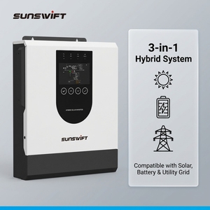 Convertidor de Sistema Solar Híbrido DC12V-Wave 1.5KW Salida Única AC230V Potencia 1000W SYP Alta Eficiencia 90% a 12VDC para una Energía Óptima - Product Image 2