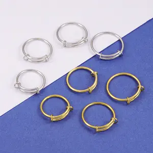 Cincin gaya Eropa dan Amerika 1.6mm, cincin kawat tebal cincin dapat disesuaikan untuk wanita