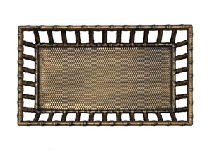 <strong>Rectangular</strong> Retro Distress Bronze Painting <strong>Plastic</strong> <strong>Serving</strong> Tray <strong>Plate</strong> Dish Style - Product Image 2