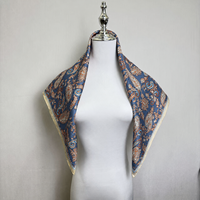 Op maat gemaakte Paisley 100% Mulberry zijden sjaal 110*110cm |   Luxe Jacquard OEM ODM Casual Zuivere Zijden Sjaal Groothandel