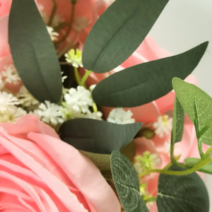 Boule de roses artificielles rouges en soie, haute simulation, pour décoration de mariage et de maison - Product Image 2