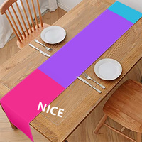 Chemin de table personnalisé à motif arc-en-ciel Androgyne, en polyester, pour décorations de table de fête, banquets et aménagement de la salle à manger à domicile