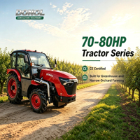 Tracteur agricole DONOL 70HP 4WD avec cabine climatisée et moteur diesel LAIDONG pour utilisation agricole