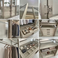Système de placard modulaire de luxe moderne minimaliste de style italien en métal haut de gamme pour chambre à coucher