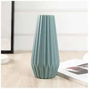 Glasblumenvase große Dekoration klein hoch blau und weiß großer Beutel und Porzellan acryl nordische Blumen Metallblumenvase-Schachtel