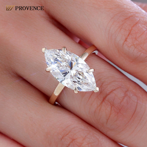 5.09ct Marquise Cut DEF VVS Labor gewachsene Diamantringe 18 Karat massives Gelbgold Feine Ringe Verlobung ringe für Frauen Jubiläums geschenk - Product Image 3