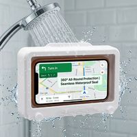 Penyangga Ponsel Anti Air Anti Kabut 360 Derajat untuk Kamar Mandi, OEM Pabrik °   Casing Ponsel Tempel Dinding Pasokan Grosir Komersial untuk Hotel, Gym, Spa, Resort