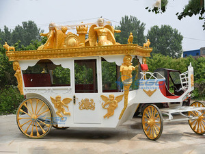 Carruaje Real de Alta Calidad / Carruaje de Boda Estilo Cenicienta / Carruaje Eléctrico Confortable para Transporte Especial - Product Image 4