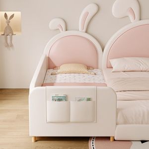 Letto <span class=keywords><strong>per</strong></span> Bambine Design Principessa, Letto Piccolo Allargato con Sponda di Sicurezza, Design Moderno <span class=keywords><strong>per</strong></span> Camera da Letto e Soggiorno - Product Image 3