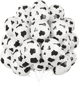 Palloncini Stampati con Zampe di Cane, Mucca e Pallone da Calcio, Palloncini in Lattice Carini a Tema Cane e Mucca per Feste dei Bambini, Decorazioni di <span class=keywords><strong>Compleanno</strong></span> a Tema <span class=keywords><strong>Fattoria</strong></span> in Bianco e Nero - Product Image 3