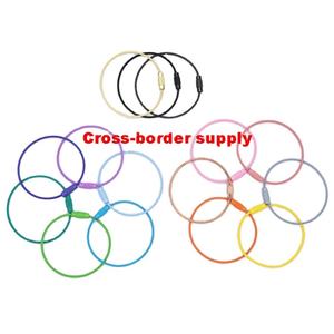 YIWANG Colorful <b>Spray</b> <b>Paint</b> Screw Locking Stainless Steel Wire Cable Rope Keychain - Product Image 1