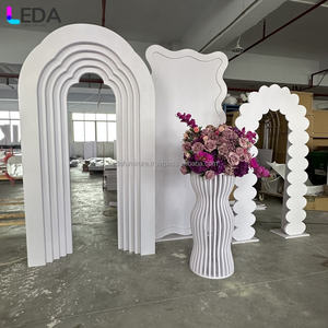 LEDA Wedding <b>Artificial</b> Silk <b>Flower</b> <b>Wall</b> Panel Backdrop <b>Flower</b> White Backdrop for Wedding event - Product Image 1