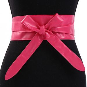 Ceintures élastiques colorées <span class=keywords><strong>pour</strong></span> <span class=keywords><strong>robe</strong></span>, ceintures larges style corset <span class=keywords><strong>pour</strong></span> femme avec grands nœuds, accessoires de corset, <span class=keywords><strong>bleu</strong></span> <span class=keywords><strong>marine</strong></span> coréen - Product Image 1