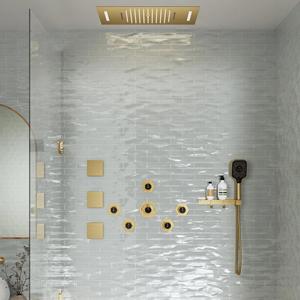 Luxurious Stainless Steel Constant-temperature Overhead <b>Shower</b> <b>System</b> Rainfall 64-color LED Lights Modern Design Hotel Use BXW-0 - Product Image 4