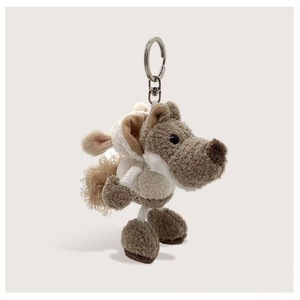 Porte-clés loup en peluche mignon, pendentif animal en peluche doux, cadeau personnalisé avec logo pour fête - Product Image 3
