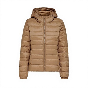 Women's Lightweight <b>Packable</b> Hooded Winter Quilted Puffer <b>Jacket</b> with Detachable Hat & Sleeves Water Resistant Satin Lining - Product Image 1