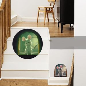<span class=keywords><strong>Stickers</strong></span> muraux personnalisés en 3D Sticker mural amusant maison ou bureau Art décoratif trou de souris le trou de souris autocollant mural pour la maison - Product Image 4