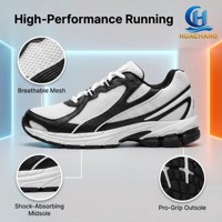 Chaussures de course athlétiques légères pour hommes HC TL240725 - Soutien de la voûte plantaire, semelle intermédiaire respirante en PU, baskets tendance pour le sport et la marche