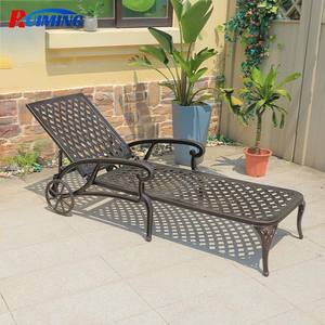 Modern Design Buiten Gegoten <span class=keywords><strong>Aluminium</strong></span> Chaise Lounge Zonnebank Hotel Zwembad Meubilair Strand Ligstoel - Product Image 4