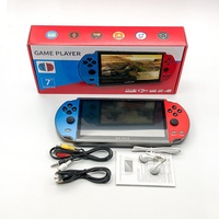 X12 PLUS Reproductor de juegos retro portátil de 7 pulgadas LCD Doble balancín con consola 16G MP5 y NES PS1 para jugadores de video