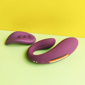 GINYA Mujer Usable Vibrador Pareja Juguete Con Control Remoto <span class=keywords><strong>C</strong></span> Forma Vibradores Dual Motor Masajeador Mujeres Solo Play Juguetes Sexuales - Product Image 3