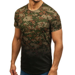 Camisetas con estampado de camuflaje para hombre, camiseta de fitness muscular, camisetas de marca de algodón, ropa para culturismo - Product Image 2