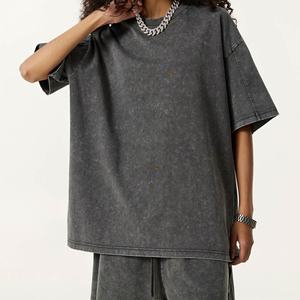 เสื้อยืดแฟชั่นฟอกซีดเสื้อยืดว่างเปล่าขนาดใหญ่สำหรับผู้ชายเสื้อยืดโลโก้ของคุณเอง - Product Image 3