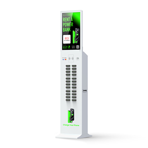 Station de recharge publique 24 emplacements avec écran publicitaire 23,8 pouces, charge rapide 160W, paiement NFC par contact pour gares et centres commerciaux - Product Image 4