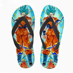 Weiche Gummi pantoffeln Dragon Ball Print Anime Style Männer Sommer Flip Flops Leichte Strand wassers andalen für Männer