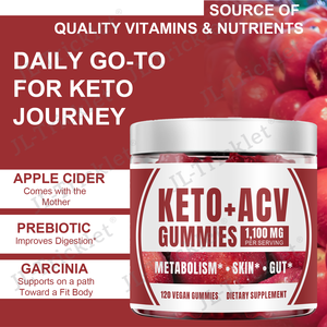 علامة تجارية خاصة منخفضة موك لسان كيتو ACV المتقدم مع جذر الخطمي مع الأم: mg Keto Plus gumies ACV Gummies - Product Image 5