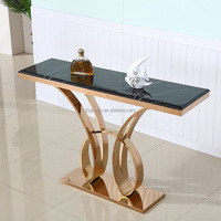 Meubles d'intérieur en marbre noir, Durable et stable, table de console d'hôtel, offre spéciale