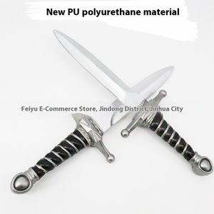 Venta al por mayor niños juguete espadas seguridad simulación <span class=keywords><strong>daga</strong></span> 80cm estilo japonés espada corta PU plástico suave goma para Cosplay - Product Image 3